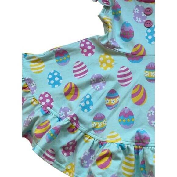 Eleanor Rose Paulina Dress Girls Size 3 - 4 Easter Knit Ruffle Sleeve - Picture 8 of 9